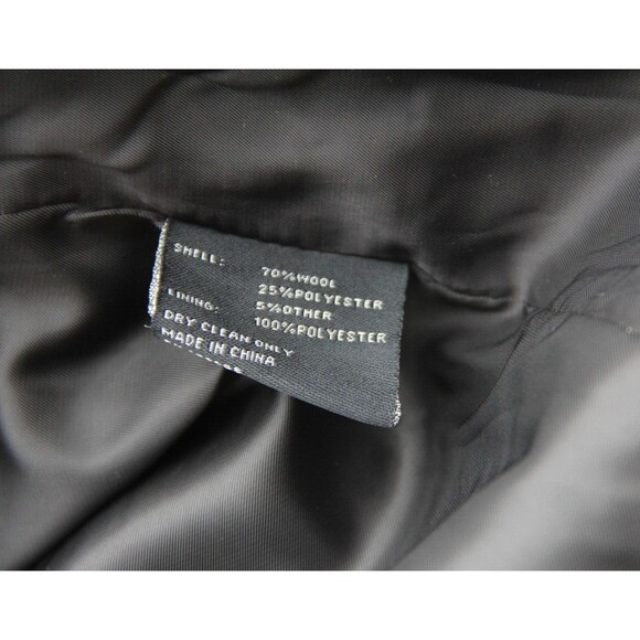 Kimi + Kai Joann Women's Black WOOL Blend Collared Long Button Up Coat Sz L - Picture 8 of 8